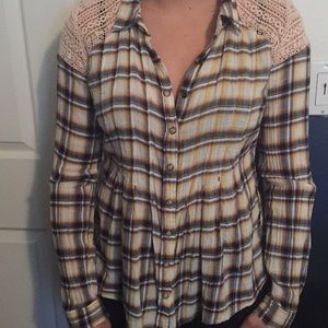 Free People button up flannel